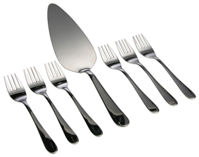 Kuchengabel-Set mit Tortenheber 7-tlg.