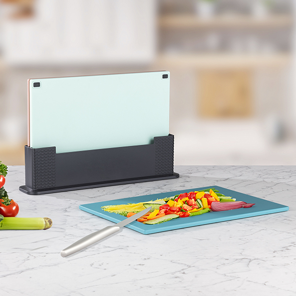 3er-Set Schneidebrett mit Ständer