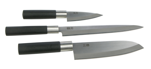 Asia-Messer 3-fach sortiert im Display