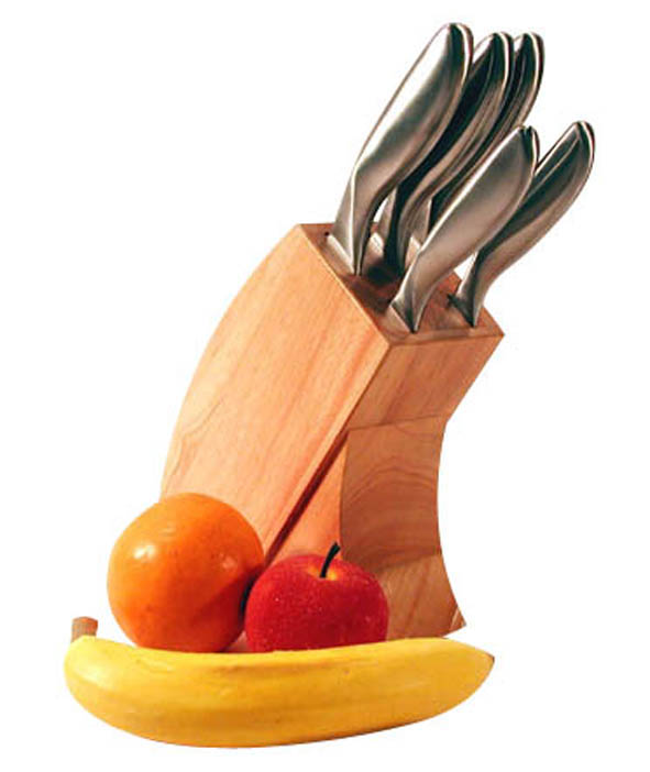 Messerblock mit 5 Edelstahlmessern