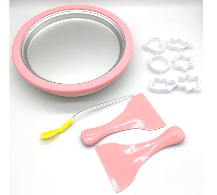 Eis-Creme-Platte zum Zubereiten von Eisrollen