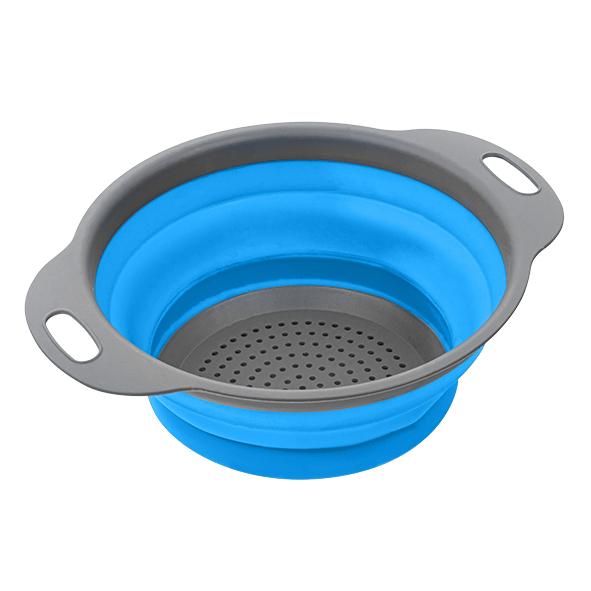Faltbarer Salatseiher, rund aus Silikon