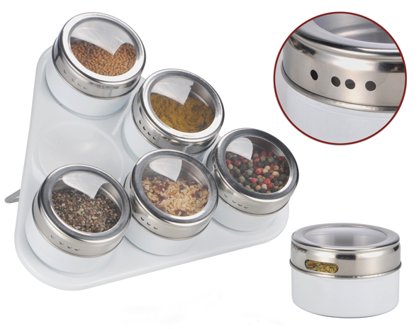 Gewürzständer inkl. 6 Dosen aus Edel-