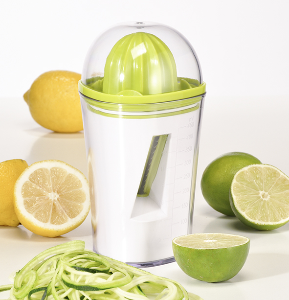 2 in 1 Saftpresse und Spiralschneider