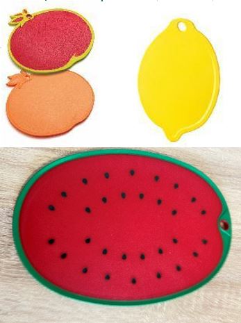 Schneidebretter Obstmotive 3-fach sortiert