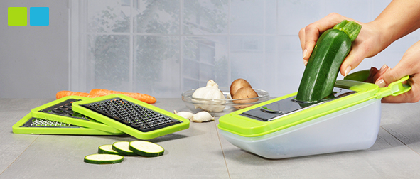 Küchenreibe mit 4 Aufsätzen