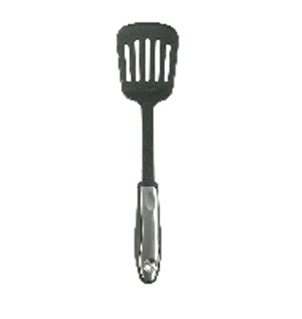 Pfannenwender aus schwarzem Plastik