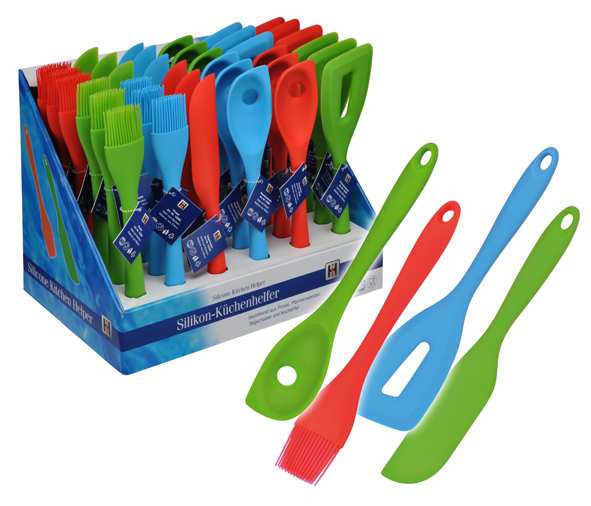Silikon-Küchenhelfer sortiert