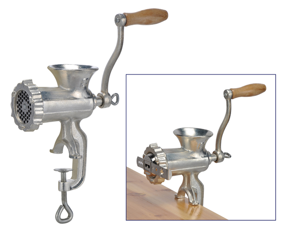 Fleischwolf mit Schraubvorrichtung