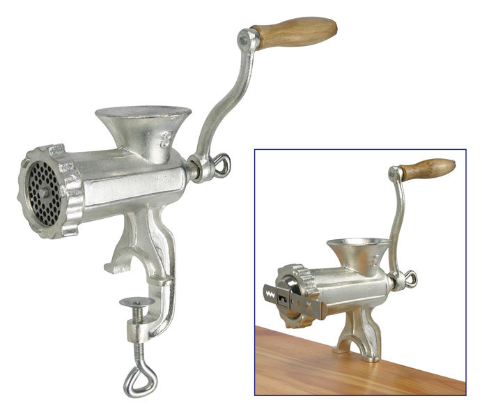 Fleischwolf aus Metall mit Schraubvor-