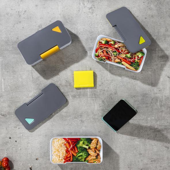Lunchbox mit Handyhalterung