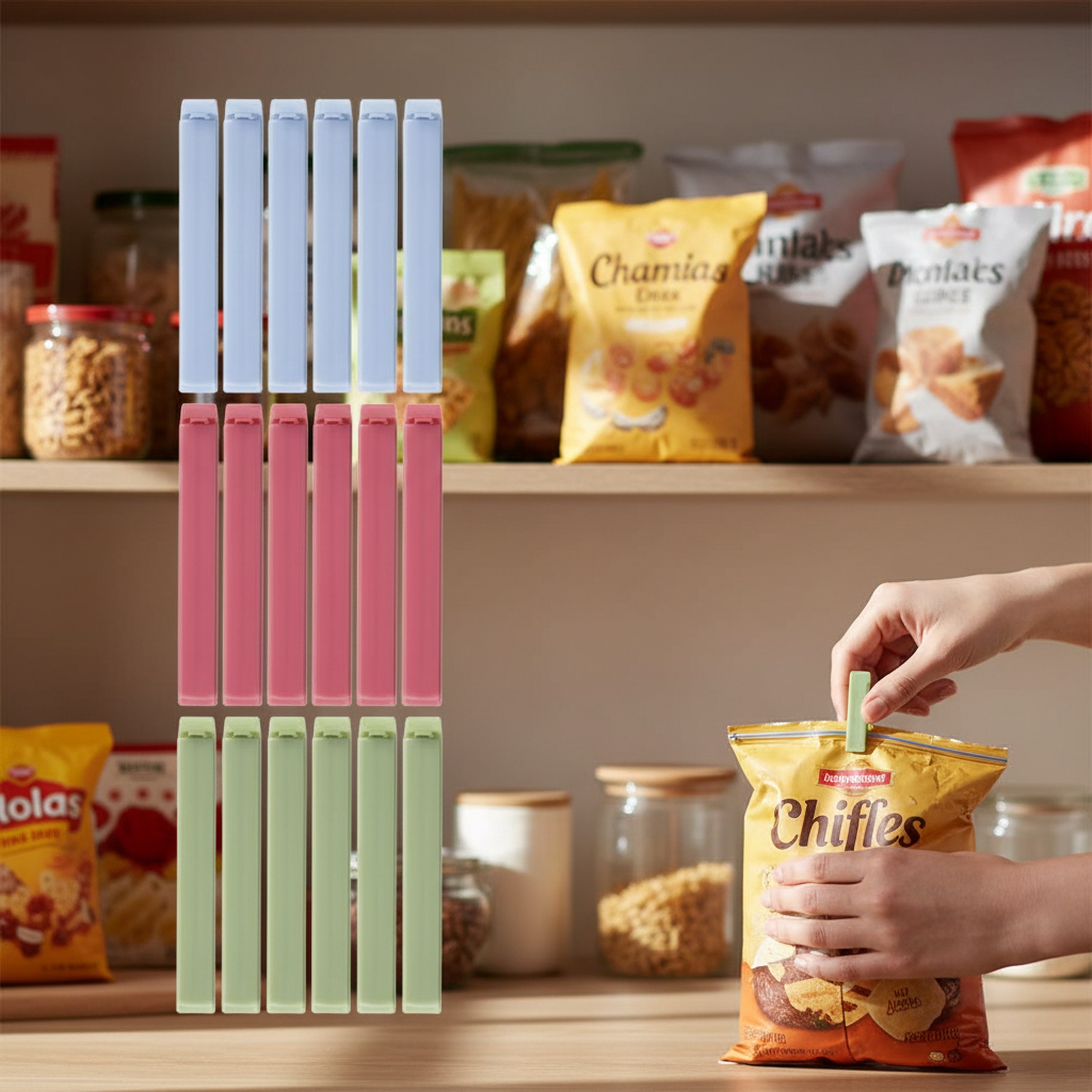 Beutelverschlussklammern, 11cm, 5er Set