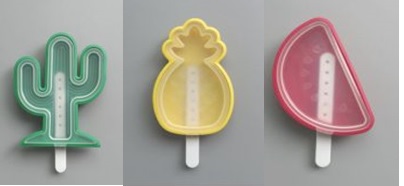 Eisformen mit Stiel, sortiert