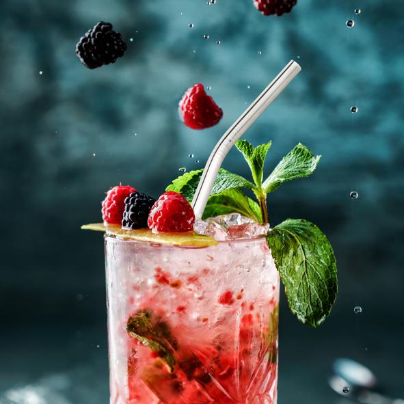 Edelstahl Trinkhalm, 4er Set