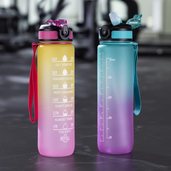 Sport-Trinkflasche, 1L aus Kunststoff