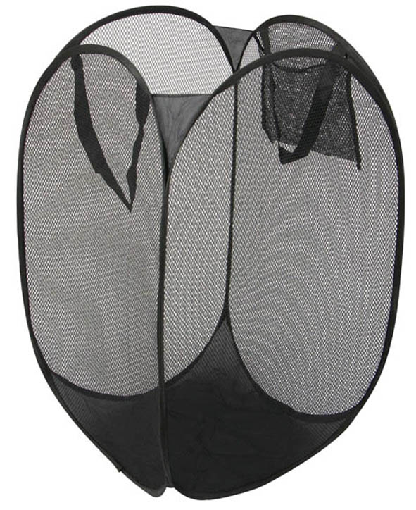 Wäschesortierer aus schwarzem Polyester