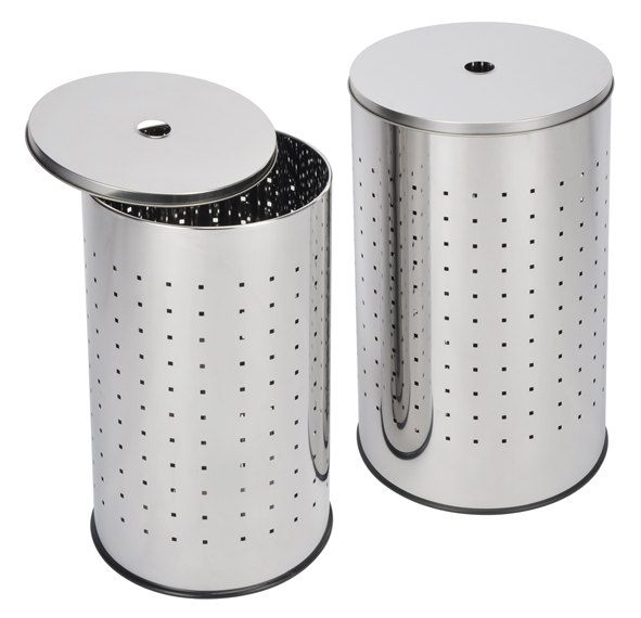 Wäschetonnen-Set aus Edelstahl