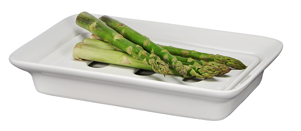 Spargelplatte 2tlg. 29x19 cm