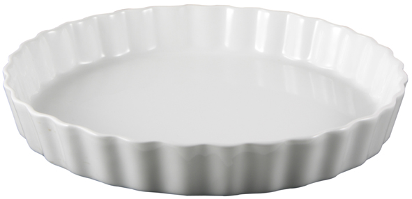 Servierteller aus weißem Porzellan