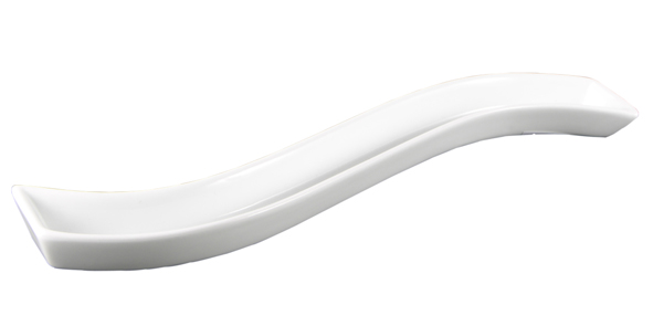 Olivenschiffchen aus weißem Porzellan in