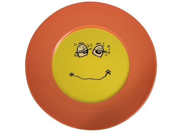 Frühstücksteller mit lustigen Gesichtern