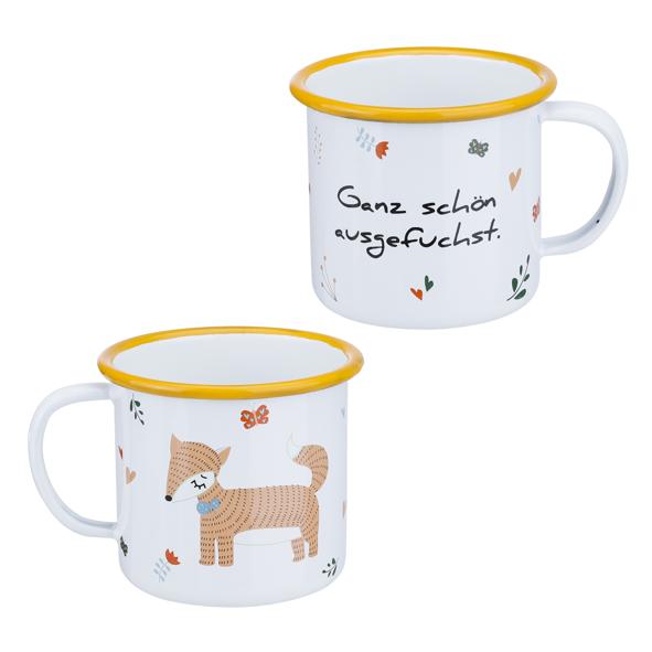 Emaillierter Becher - Fuchs