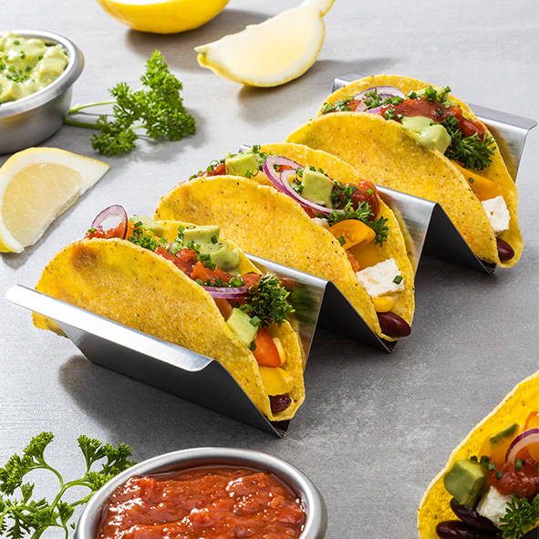 Taco Halter aus Edelstahl