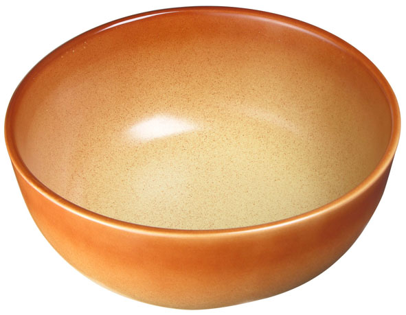 Große Schale aus Steingut - terrakotta-