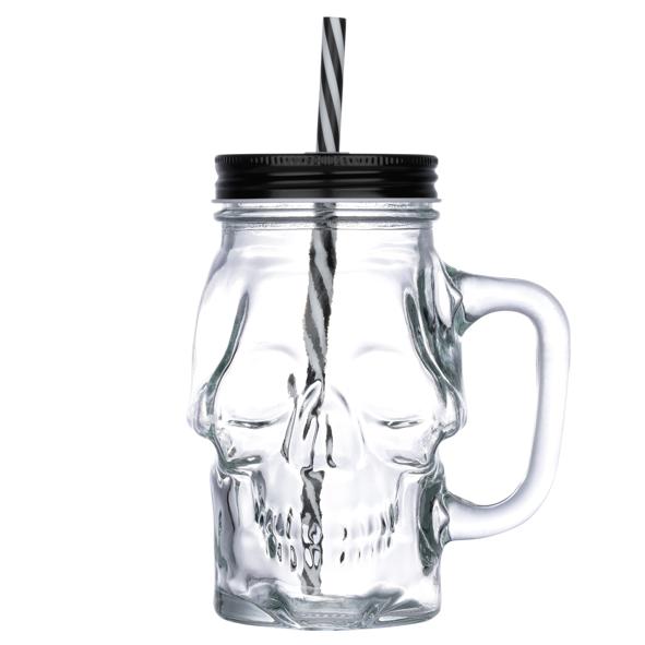 Trinkglas 500ml, mit Henkel, Halloween