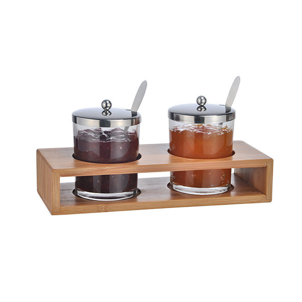 Marmeladenglas-Set im Holzständer