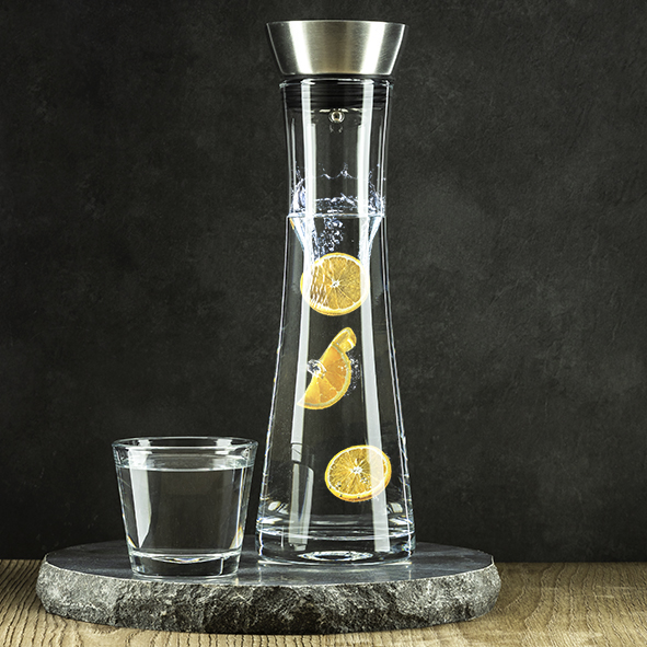 Wasserkaraffe aus Glas, 1 Liter