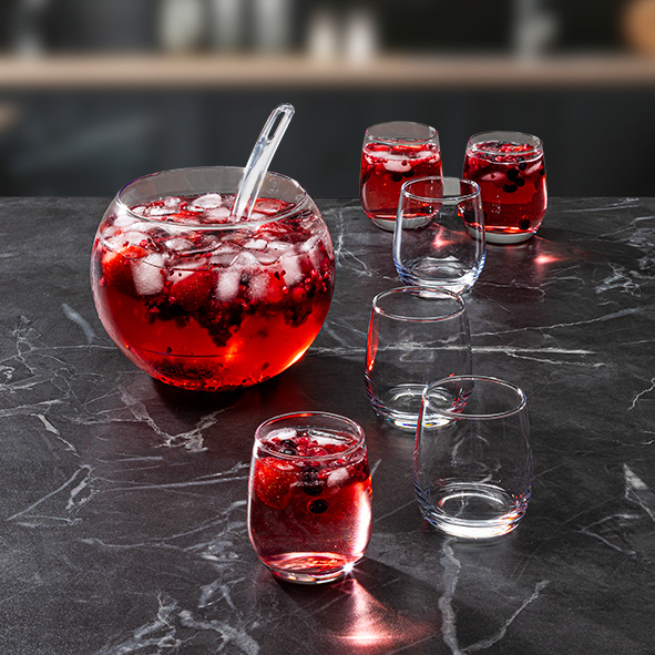 Bowle-Set mit 6 Gläsern