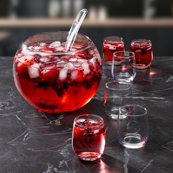 Bowle-Set mit 6 Gläsern