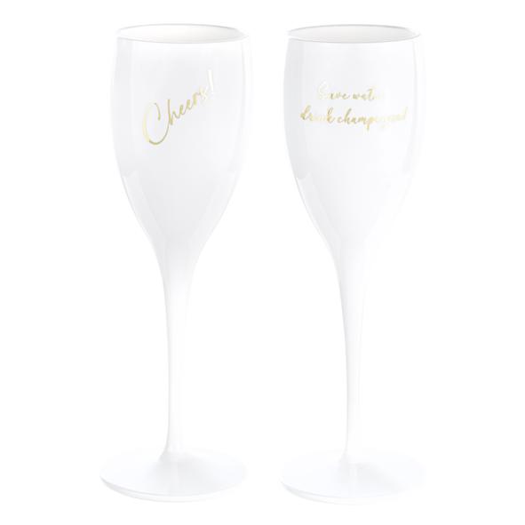 Sektglas aus Kunststoff, 180ml 2er Set