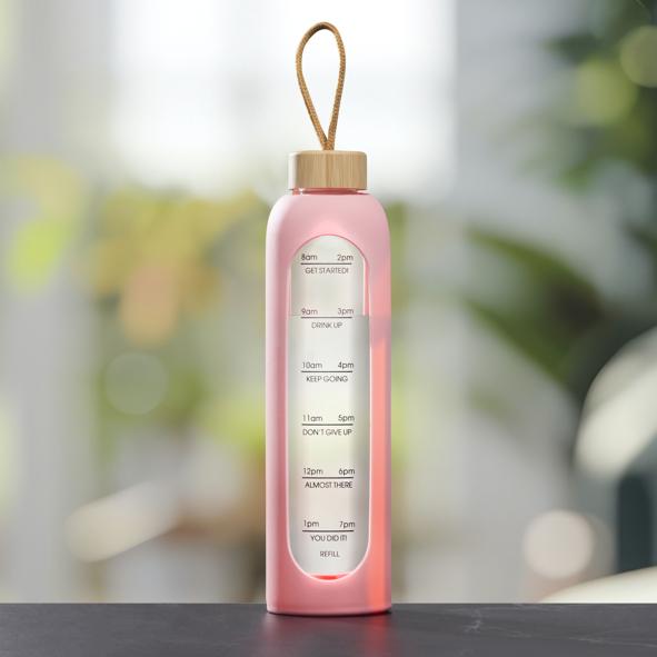 Trinkflasche aus Glas, 1 L