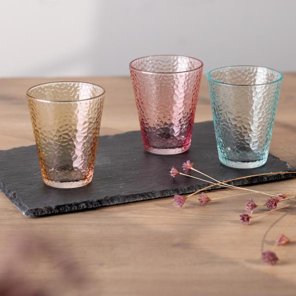Bunte Trinkgläser, 230ml, 12Stk. im Display