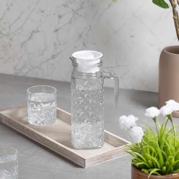 Wasserkaraffe aus Glas, ca. 1200 ml