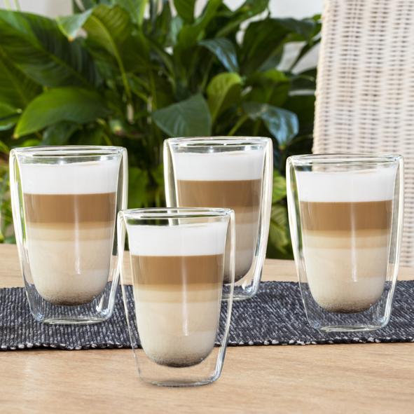 Latte Macchiato-Glas 400ml, 4er-Set