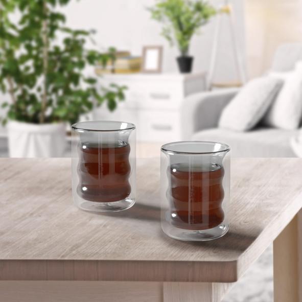 Teeglas 200ml, 2er Set, transparent