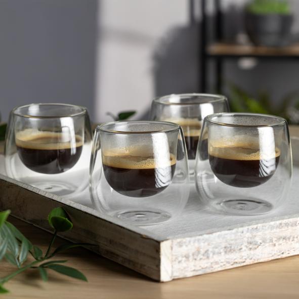 Espresso Glas, 80ml 4er Set