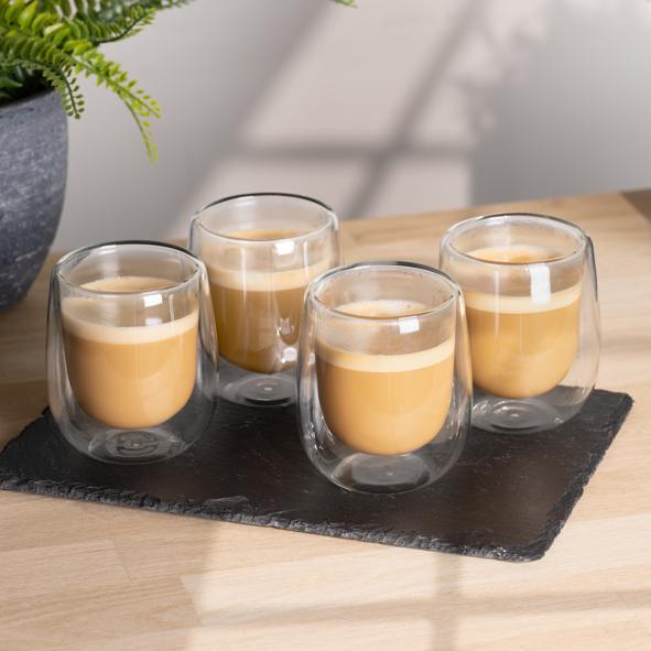 Cappuccino Glas, doppelwandig, 250ml 4er Set