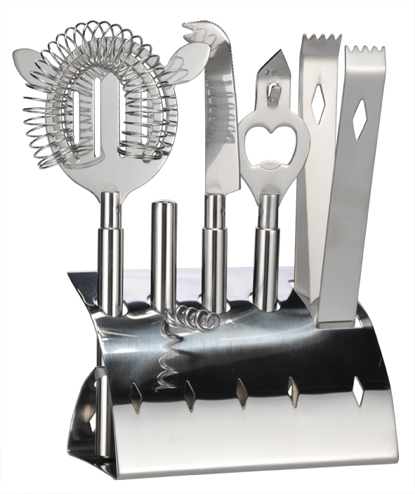 Barhelfer-Set 6 teilig aus Edelstahl