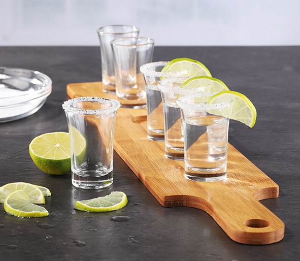 Serviertablett  "Halber Meter Schnaps"