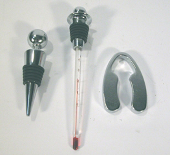 Wein-Set 3tlg aus Edelstahl verpackt