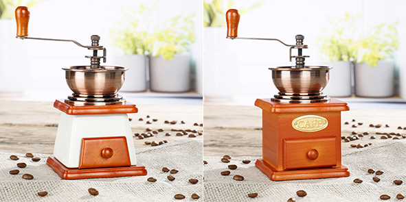 Kaffeemühlen sortiert