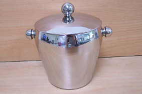 Eiseimer mit Deckel aus Edelstahl 18/8