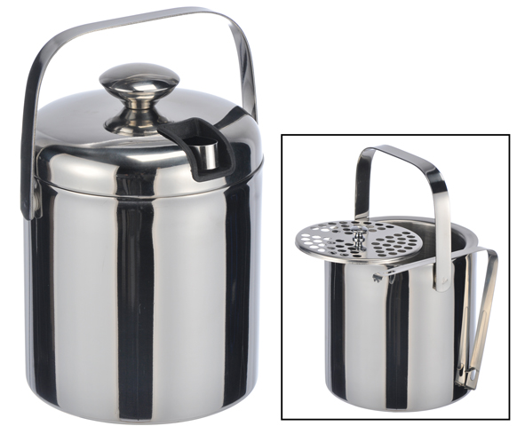 Eiseimer doppelwandig aus Edelstahl