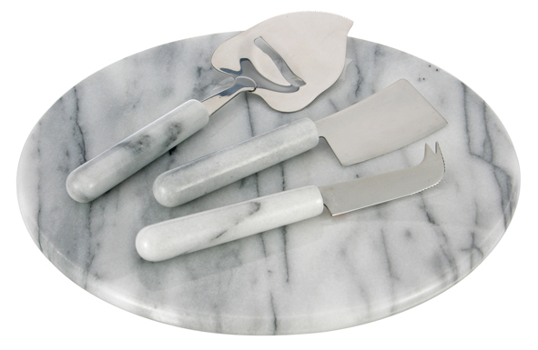 Käseteller aus weißem  Marmor