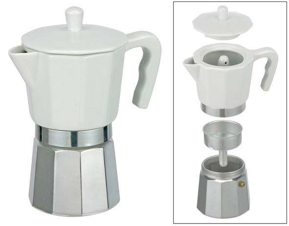 Espressokocher aus Keramik und