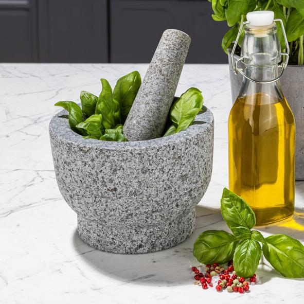 Granitmörser mit Stößel